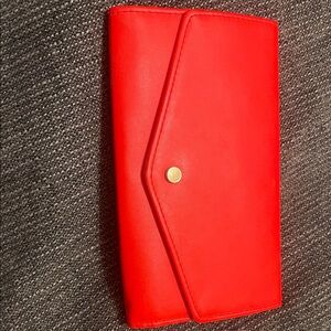 Vibrant Red Envelope Clutch